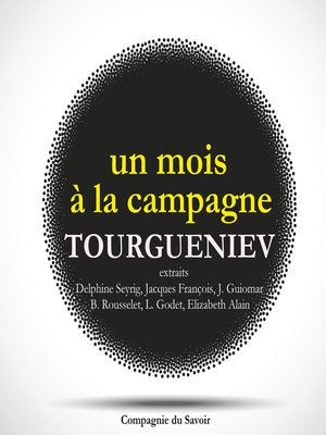 cover image of Un mois à la campagne, de Ivan Tourgueniev